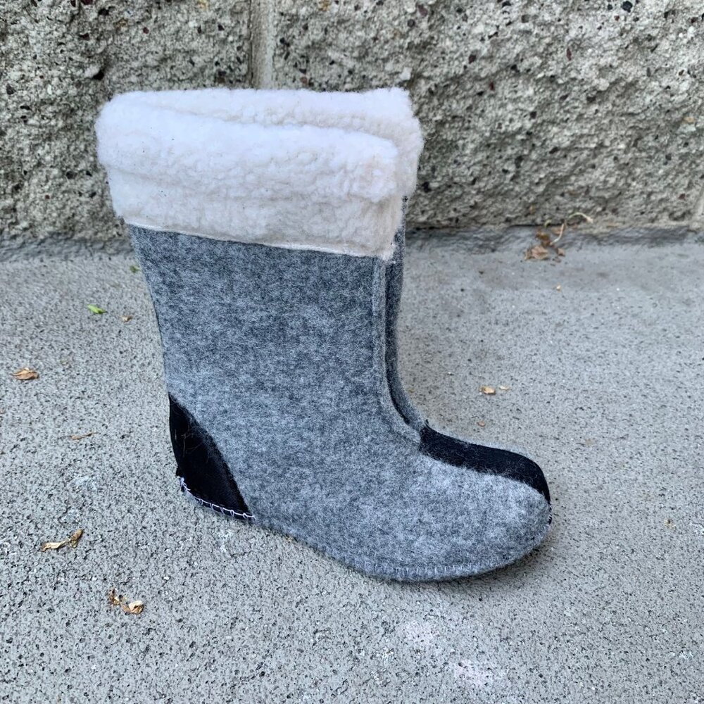 SOREL 1964 Pac Snow Boots Kids 10 27 Faux Fur Black Waterproof Winter Boot Suede - Picture 11 of 14